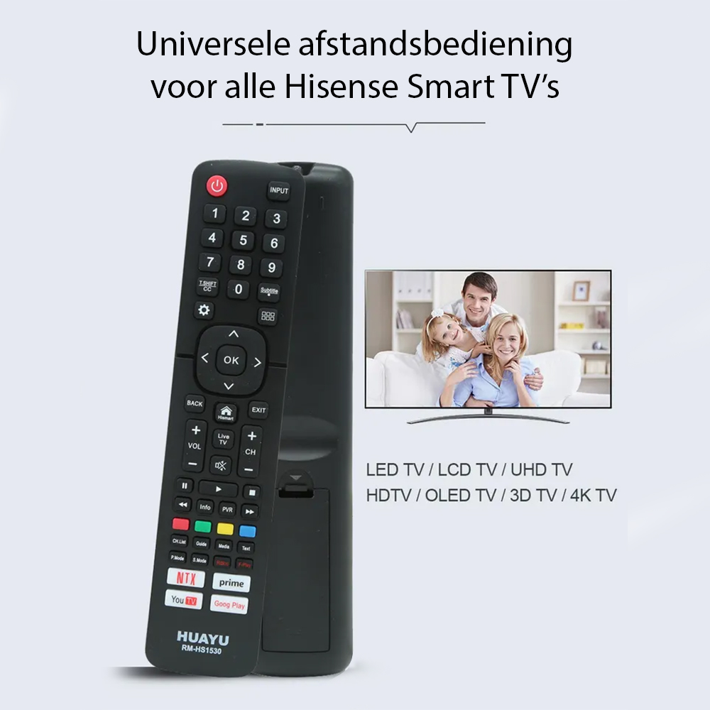 Hisense Smart TV afstandsbediening sfeer